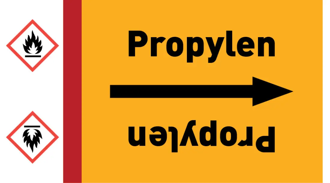 Kennzeichnungsband Propylen gelb/schwarz ab Ø 50 mm 33 m/Rolle Kennzeichnungsband Propylen gelb/schwarz ab Ø 50 mm 33 m/Rolle