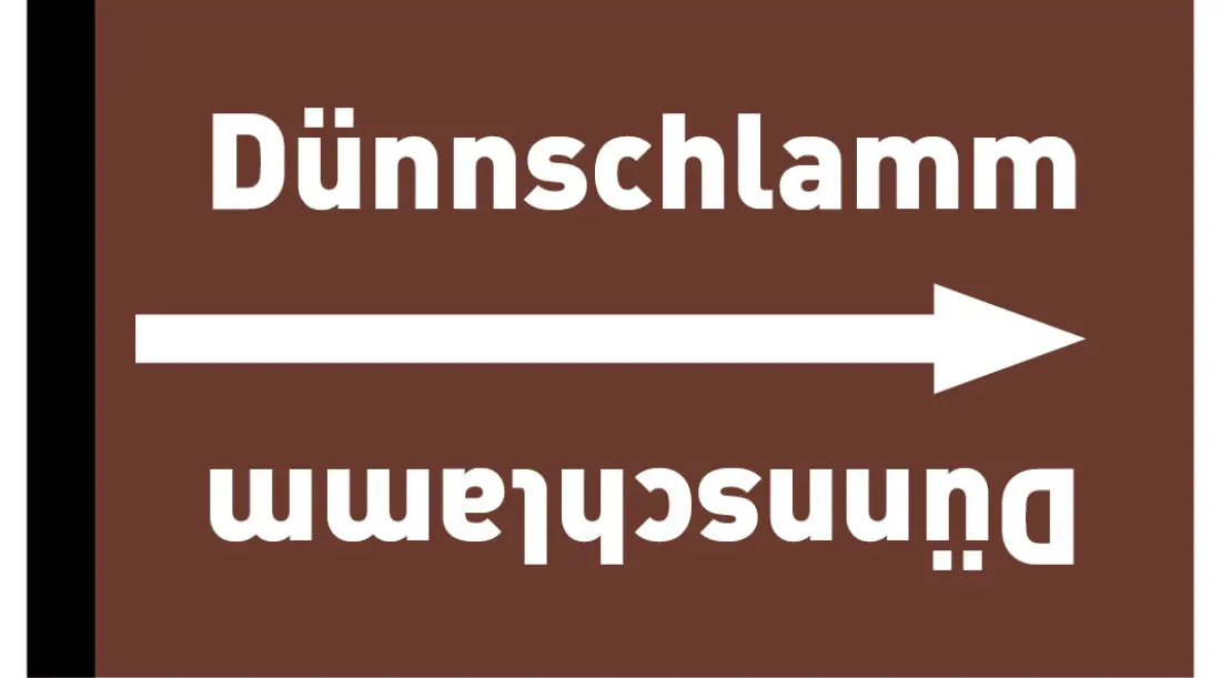 Kennzeichnungsband Dünnschlamm braun/weiß ab Ø 50 mm 33 m/Rolle Kennzeichnungsband Dünnschlamm braun/weiß ab Ø 50 mm 33 m/Rolle