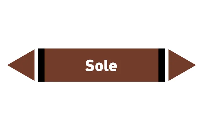 Pfeil Sole braun/weiß 125x25 mm Pfeil Sole braun/weiß 125x25 mm