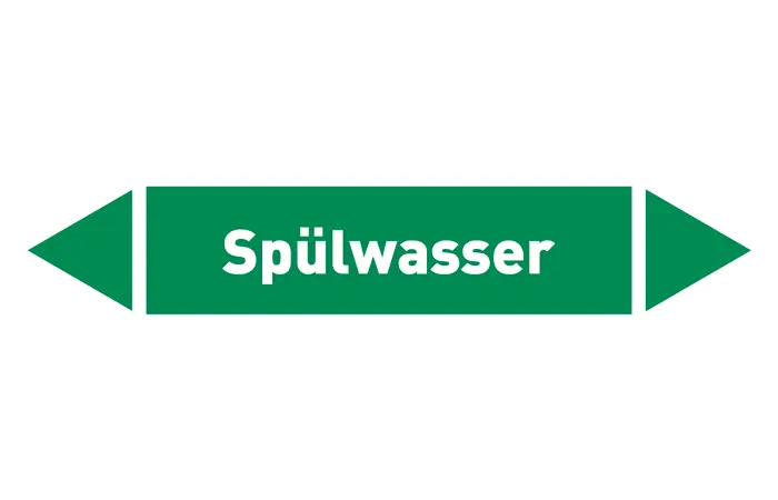 Pfeil Spülwasser grün/weiß 125x25 mm Pfeil Spülwasser grün/weiß 125x25 mm