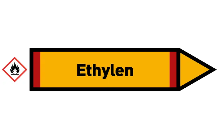 Pfeil rechts Ethylen gelb/schwarz 125x25 mm Pfeil rechts Ethylen gelb/schwarz 125x25 mm