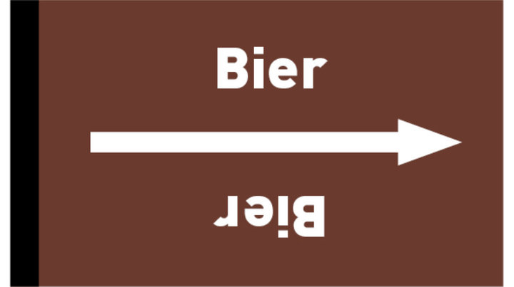 Kennzeichnungsband Bier braun/weiß bis Ø 50 mm 33 m/Rolle Kennzeichnungsband Bier braun/weiß bis Ø 50 mm 33 m/Rolle
