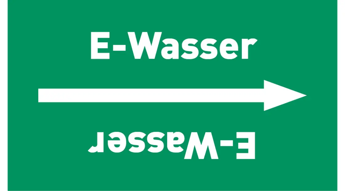 Kennzeichnungsband E-Wasser grün/weiß ab Ø 50 mm 33 m/Rolle Kennzeichnungsband E-Wasser grün/weiß ab Ø 50 mm 33 m/Rolle