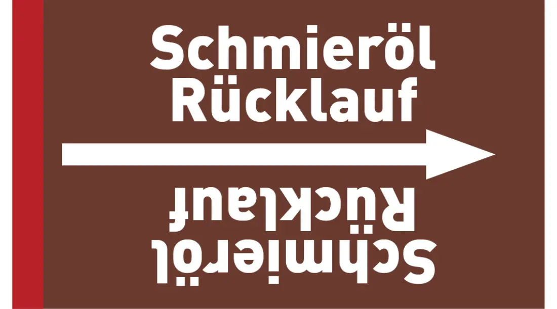 Kennzeichnungsband Schmieröl Rücklauf braun/weiß ab Ø 50 mm 33 m/Rolle Kennzeichnungsband Schmieröl Rücklauf braun/weiß ab Ø 50 mm 33 m/Rolle