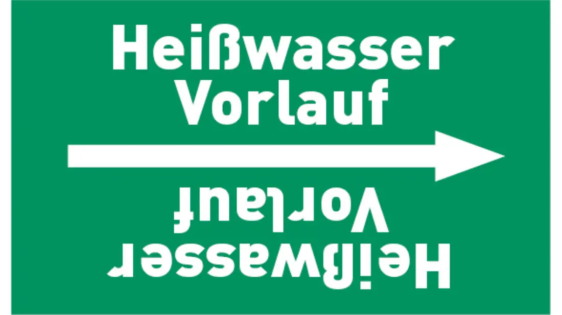 Kennzeichnungsband Heißwasser Vorlauf grün/weiß bis Ø 50 mm 33 m/Rolle Kennzeichnungsband Heißwasser Vorlauf grün/weiß bis Ø 50 mm 33 m/Rolle