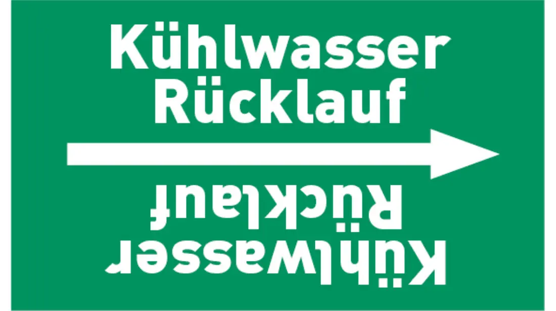 Kennzeichnungsband Kühlwasser Rücklauf grün/weiß, bis Ø 50 mm 33 m/Rolle Kennzeichnungsband Kühlwasser Rücklauf grün/weiß, bis Ø 50 mm 33 m/Rolle