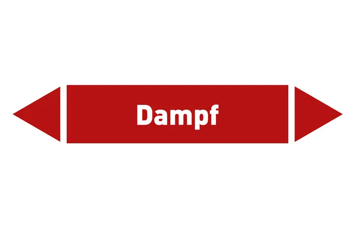 Pfeil Dampf rot/weiß 125x25 mm Pfeil Dampf rot/weiß 125x25 mm