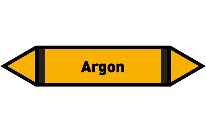 Pfeil Argon gelb/schwarz 125x25 mm Pfeil Argon gelb/schwarz 125x25 mm