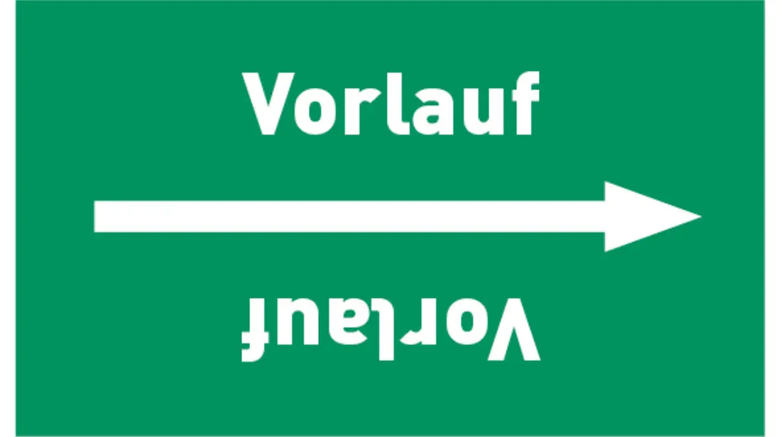 Kennzeichnungsband Vorlauf grün/weiß bis Ø 50 mm 33 m/Rolle Kennzeichnungsband Vorlauf grün/weiß bis Ø 50 mm 33 m/Rolle