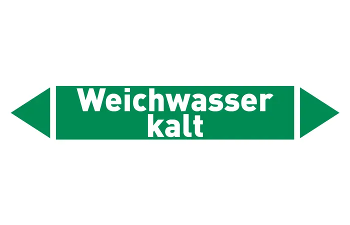 Pfeil Weichwasser kalt grün/weiß 215x40 mm