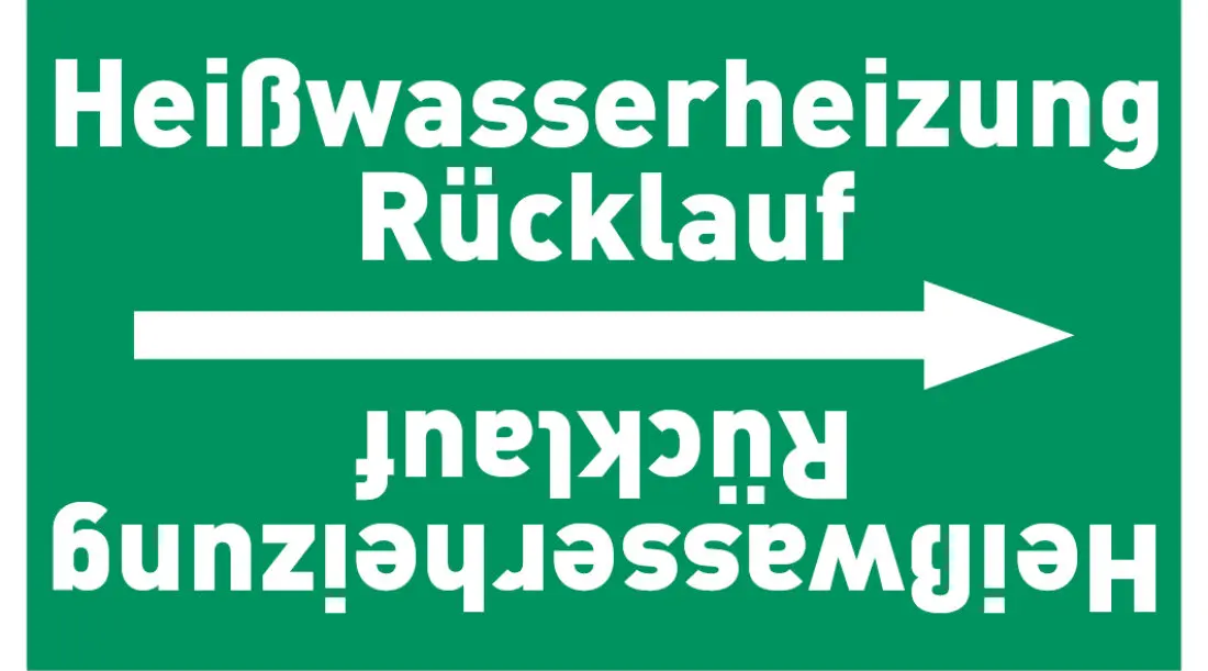 Kennzeichnungsband Heißwasserheizung Rücklauf grün/weiß ab Ø 50 mm 33 m/Rolle Kennzeichnungsband Heißwasserheizung Rücklauf grün/weiß ab Ø 50 mm 33 m/Rolle