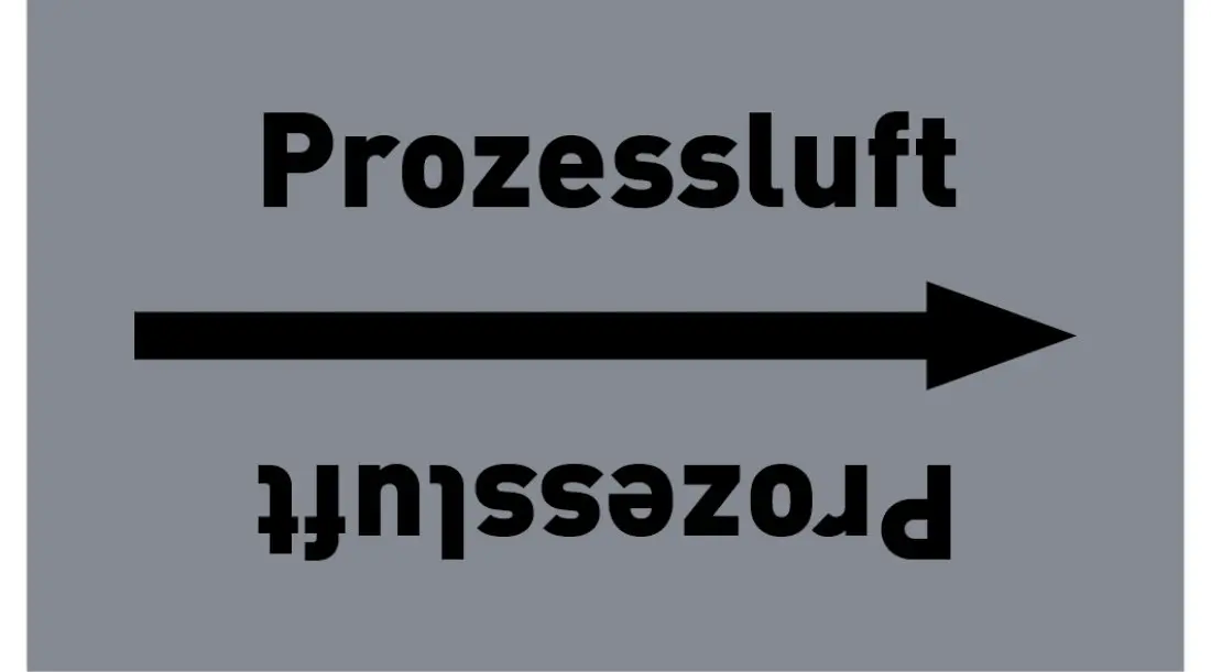 Kennzeichnungsband Prozessluft grau/schwarz ab Ø 50 mm 33 m/Rolle Kennzeichnungsband Prozessluft grau/schwarz ab Ø 50 mm 33 m/Rolle