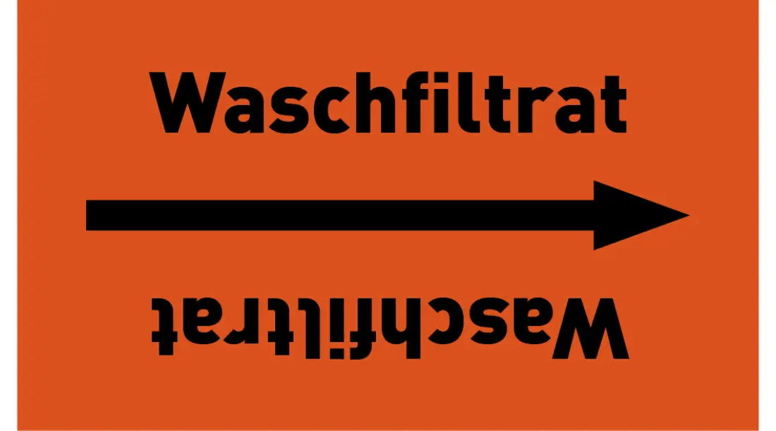 Kennzeichnungsband Waschfiltrat orange/schwarz ab Ø 50 mm 33 m/Rolle Kennzeichnungsband Waschfiltrat orange/schwarz ab Ø 50 mm 33 m/Rolle