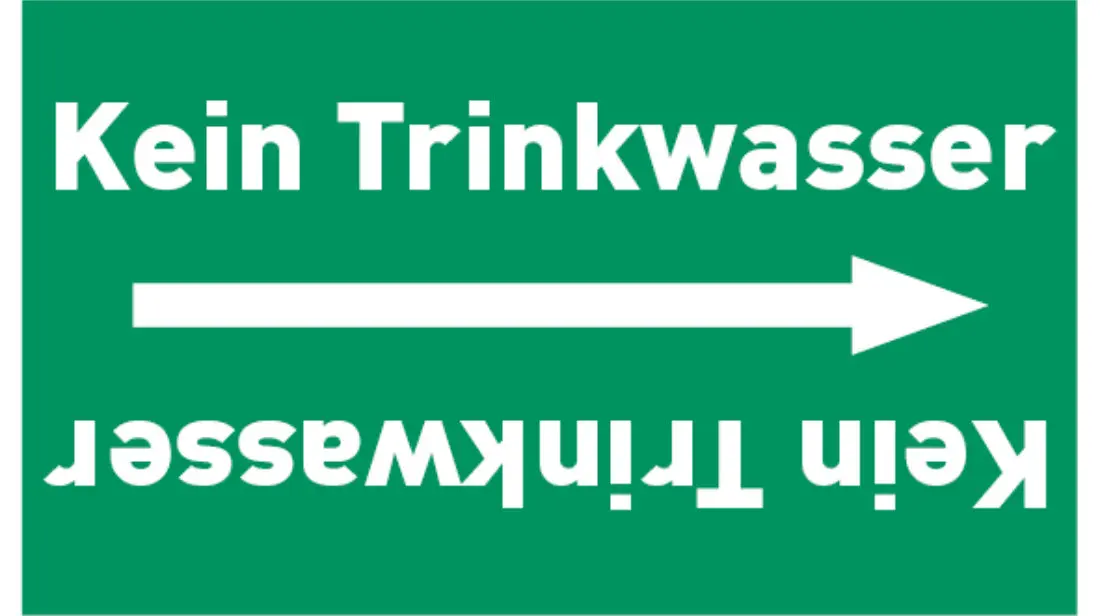 Kennzeichnungsband Kein Trinkwasser grün/weiß, bis Ø 50 mm 33 m/Rolle Kennzeichnungsband Kein Trinkwasser grün/weiß, bis Ø 50 mm 33 m/Rolle