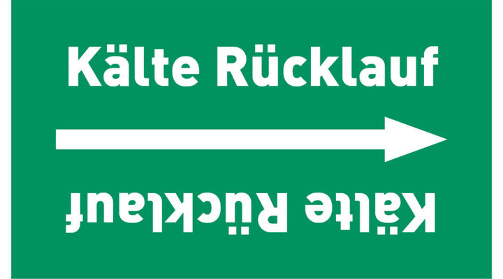 Kennzeichnungsband Kälte Rücklauf grün/weiß, ab Ø 50 mm 33 m/Rolle Kennzeichnungsband Kälte Rücklauf grün/weiß, ab Ø 50 mm 33 m/Rolle