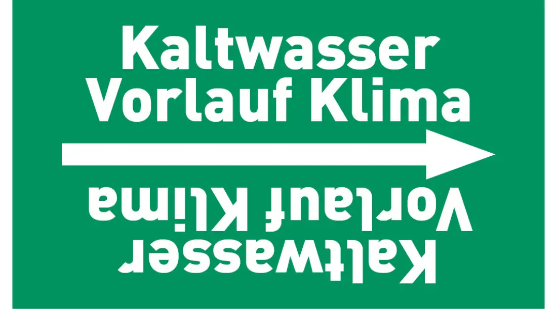 Kennzeichnungsband Kaltwasser Vorlauf Klima grün/weiß ab Ø 50 mm 33 m/Rolle Kennzeichnungsband Kaltwasser Vorlauf Klima grün/weiß ab Ø 50 mm 33 m/Rolle
