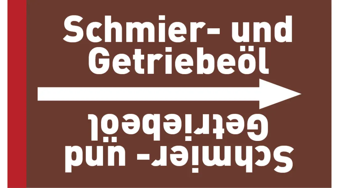 Kennzeichnungsband Schmier- und Getriebeöl braun/weiß ab Ø 50 mm 33 m/Rolle Kennzeichnungsband Schmier- und Getriebeöl braun/weiß ab Ø 50 mm 33 m/Rolle