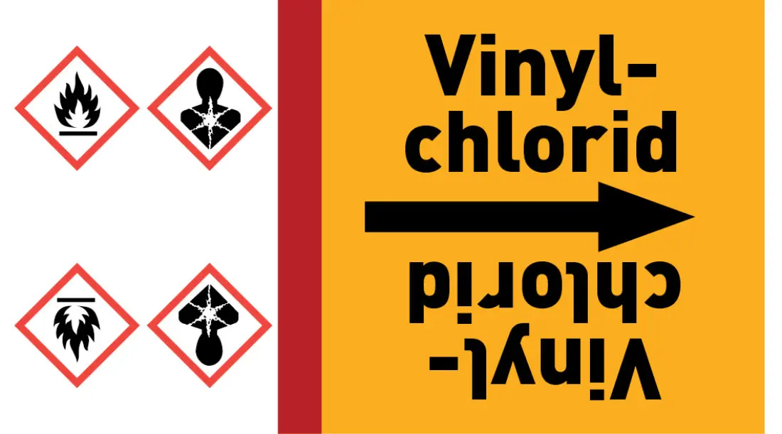Kennzeichnungsband Vinylchlorid gelb/schwarz ab Ø 50 mm 33 m/Rolle Kennzeichnungsband Vinylchlorid gelb/schwarz ab Ø 50 mm 33 m/Rolle