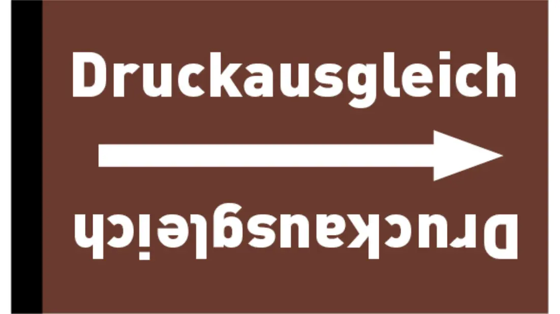 Kennzeichnungsband Druckausgleich braun/weiß bis Ø 50 mm 33 m/Rolle Kennzeichnungsband Druckausgleich braun/weiß bis Ø 50 mm 33 m/Rolle