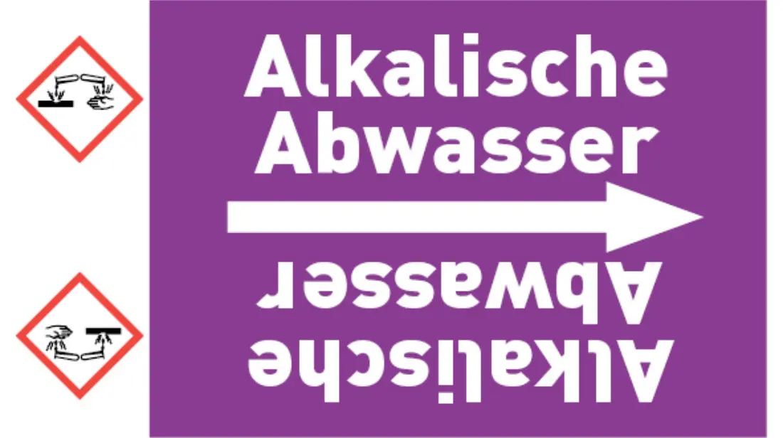 Kennzeichnungsband Alkalische Abwasser violett/weiß bis Ø 50 mm 33 m/Rolle Kennzeichnungsband Alkalische Abwasser violett/weiß bis Ø 50 mm 33 m/Rolle