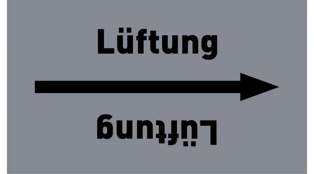 Kennzeichnungsband Lüftung grau/schwarz ab Ø 50 mm 33 m/Rolle Kennzeichnungsband Lüftung grau/schwarz ab Ø 50 mm 33 m/Rolle