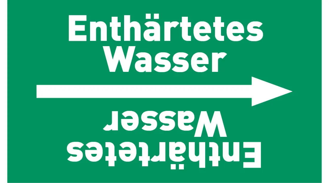Kennzeichnungsband Enthärtetes Wasser grün/weiß ab Ø 50 mm 33 m/Rolle Kennzeichnungsband Enthärtetes Wasser grün/weiß ab Ø 50 mm 33 m/Rolle