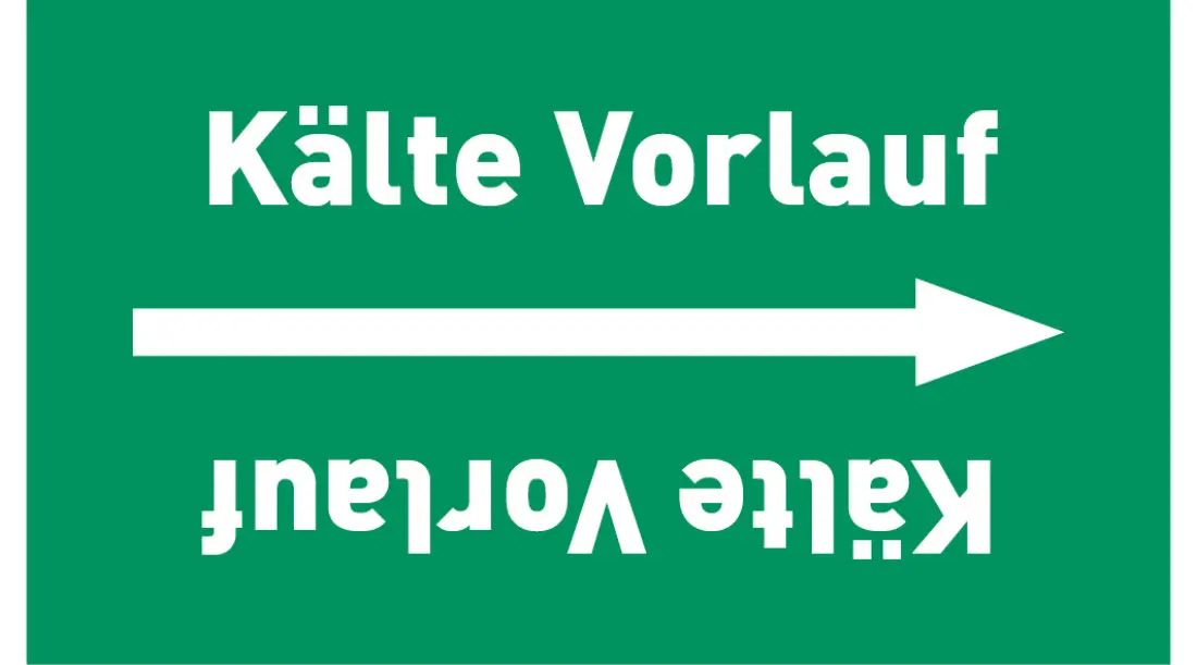 Kennzeichnungsband Kälte Vorlauf grün/weiß, ab Ø 50 mm 33 m/Rolle Kennzeichnungsband Kälte Vorlauf grün/weiß, ab Ø 50 mm 33 m/Rolle