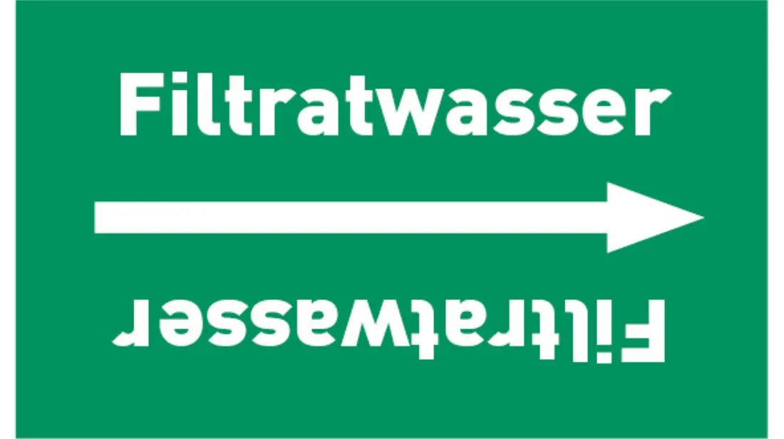 Kennzeichnungsband Filtratwasser grün/weiß bis Ø 50 mm 33 m/Rolle Kennzeichnungsband Filtratwasser grün/weiß bis Ø 50 mm 33 m/Rolle