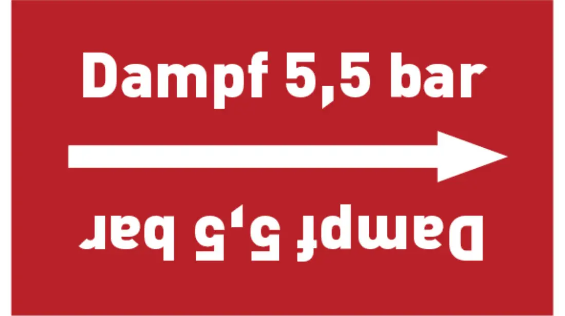 Kennzeichnungsband Dampf 5,5 bar rot/weiß bis Ø 50 mm 33 m/Rolle Kennzeichnungsband Dampf 5,5 bar rot/weiß bis Ø 50 mm 33 m/Rolle