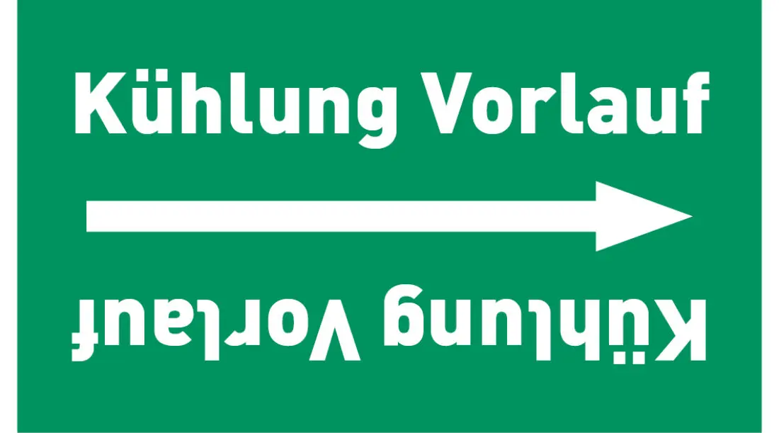 Kennzeichnungsband Kühlung Vorlauf grün/weiß ab Ø 50 mm 33 m/Rolle Kennzeichnungsband Kühlung Vorlauf grün/weiß ab Ø 50 mm 33 m/Rolle