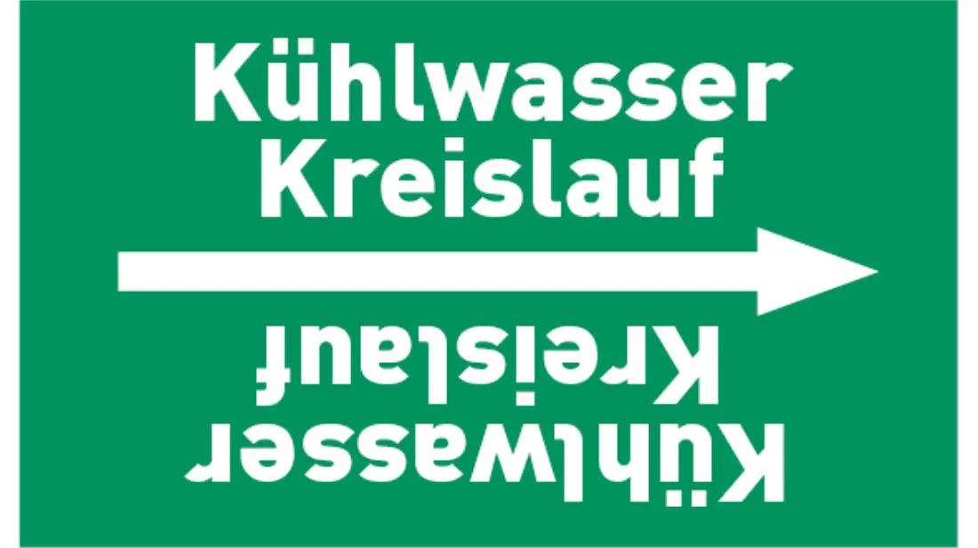 Kennzeichnungsband Kühlwasser Kreislauf grün/weiß bis Ø 50 mm 33 m/Rolle Kennzeichnungsband Kühlwasser Kreislauf grün/weiß bis Ø 50 mm 33 m/Rolle