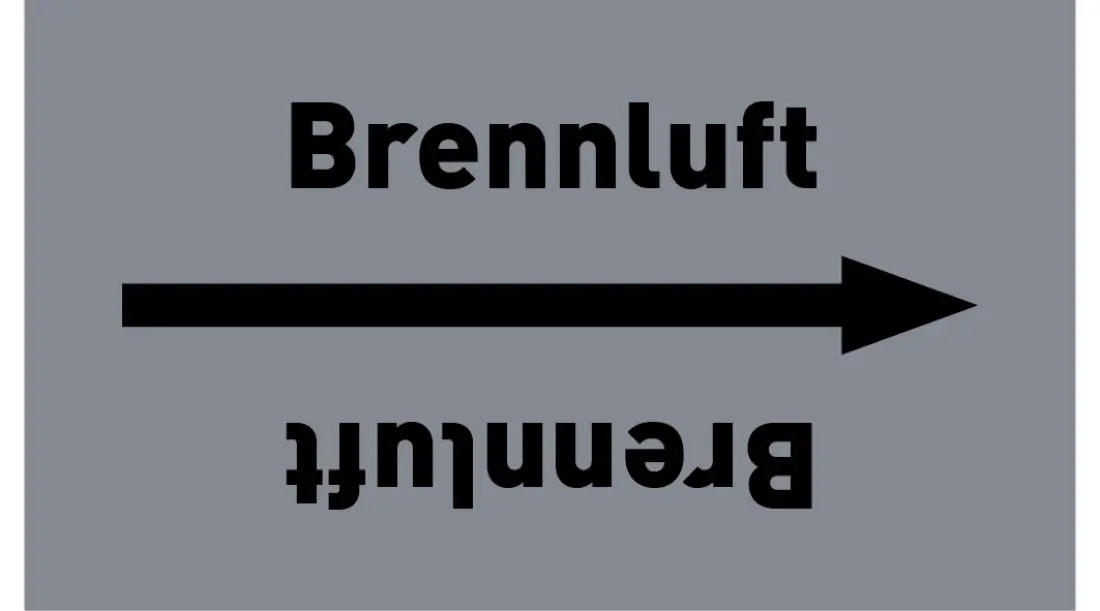 Kennzeichnungsband Brennluft grau/schwarz ab Ø 50 mm 33 m/Rolle Kennzeichnungsband Brennluft grau/schwarz ab Ø 50 mm 33 m/Rolle