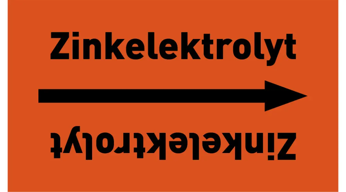 Kennzeichnungsband Zinkelektrolyt orange/schwarz ab Ø 50 mm 33 m/Rolle Kennzeichnungsband Zinkelektrolyt orange/schwarz ab Ø 50 mm 33 m/Rolle