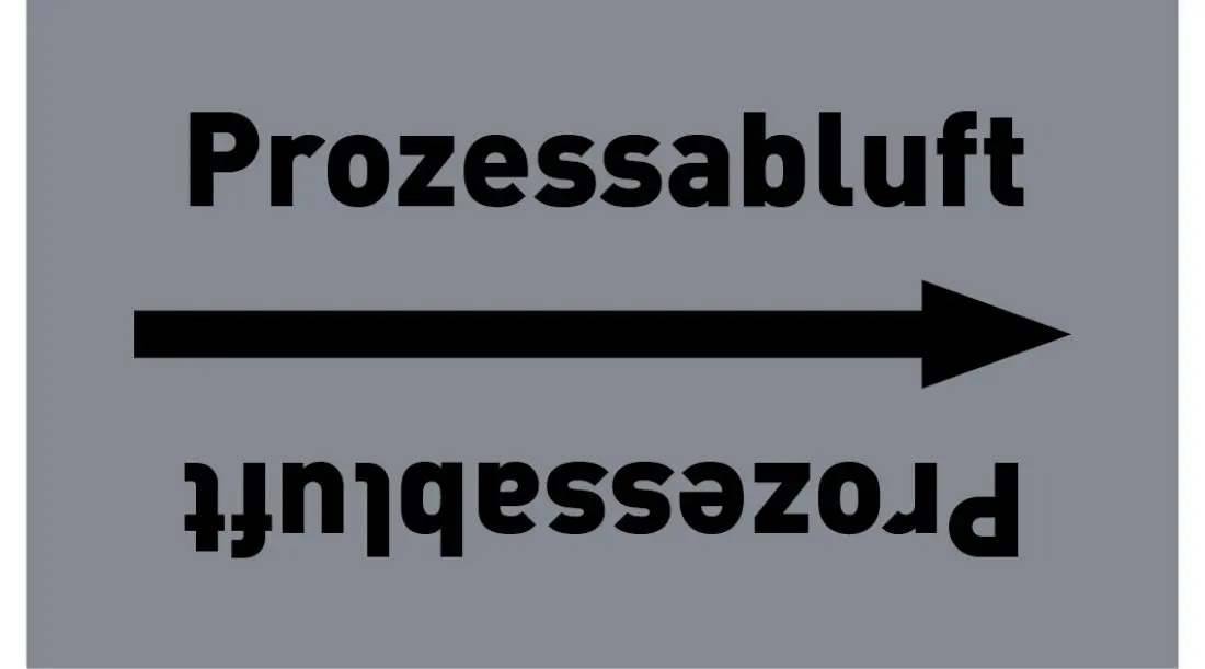 Kennzeichnungsband Prozessabluft grau/schwarz ab Ø 50 mm 33 m/Rolle Kennzeichnungsband Prozessabluft grau/schwarz ab Ø 50 mm 33 m/Rolle