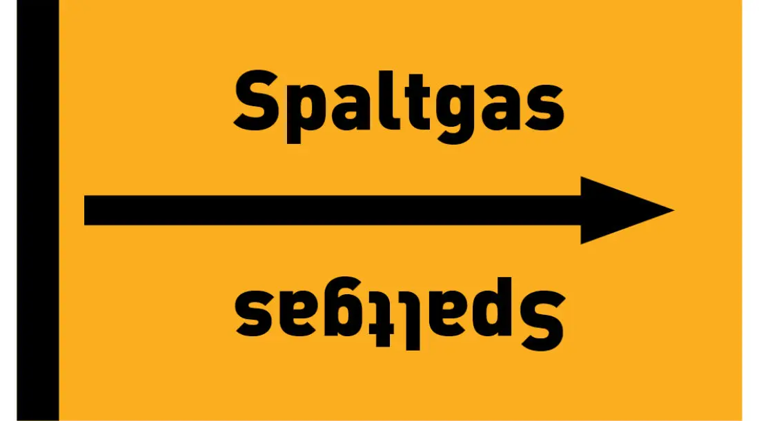 Kennzeichnungsband Spaltgas gelb/schwarz ab Ø 50 mm 33 m/Rolle Kennzeichnungsband Spaltgas gelb/schwarz ab Ø 50 mm 33 m/Rolle