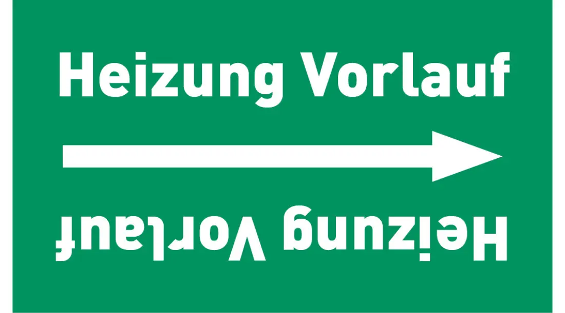 Kennzeichnungsband Heizung Vorlauf grün/weiß, ab Ø 50 mm 33 m/Rolle Kennzeichnungsband Heizung Vorlauf grün/weiß, ab Ø 50 mm 33 m/Rolle