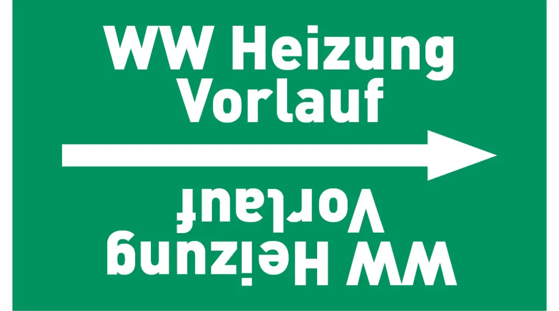 Kennzeichnungsband WW Heizung Vorlauf grün/weiß, ab Ø 50 mm 33 m/Rolle Kennzeichnungsband WW Heizung Vorlauf grün/weiß, ab Ø 50 mm 33 m/Rolle