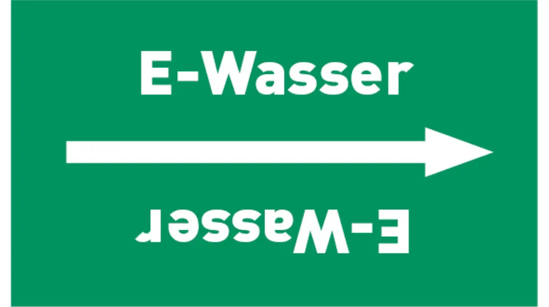 Kennzeichnungsband E-Wasser grün/weiß bis Ø 50 mm 33 m/Rolle Kennzeichnungsband E-Wasser grün/weiß bis Ø 50 mm 33 m/Rolle