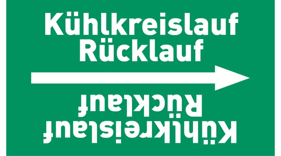 Kennzeichnungsband Kühlkreislauf Rücklauf grün/weiß ab Ø 50 mm 33 m/Rolle Kennzeichnungsband Kühlkreislauf Rücklauf grün/weiß ab Ø 50 mm 33 m/Rolle
