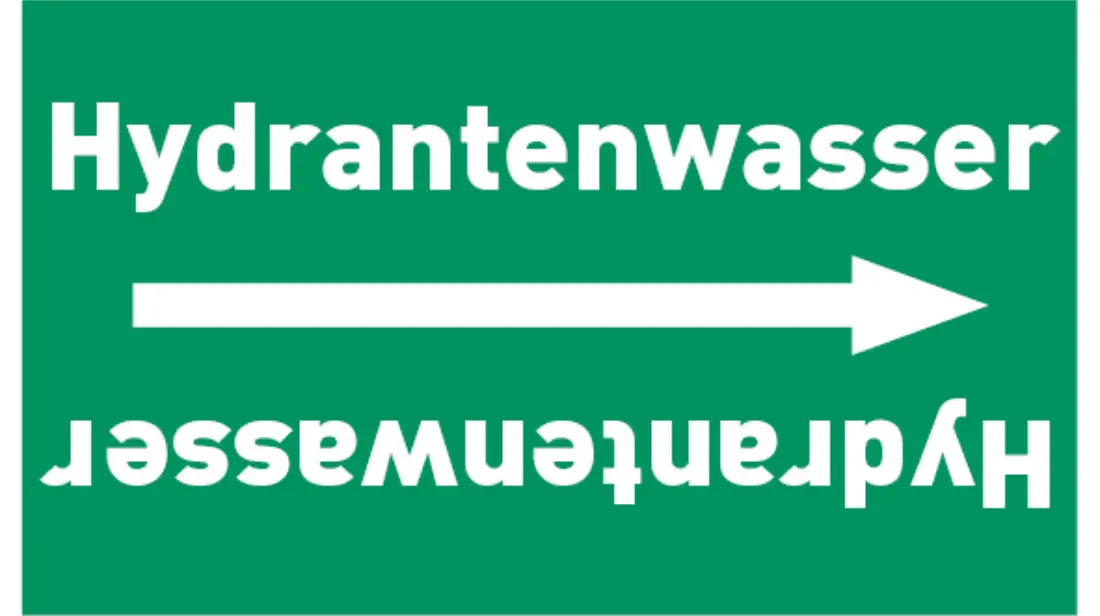 Kennzeichnungsband Hydrantenwasser grün/weiß bis Ø 50 mm 33 m/Rolle Kennzeichnungsband Hydrantenwasser grün/weiß bis Ø 50 mm 33 m/Rolle
