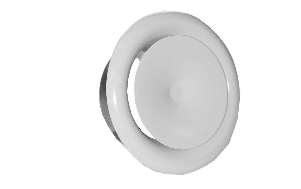 Zulufttellerventil NW 200 mm, weiß RAL 9016 Zulufttellerventil NW 200 mm, weiß RAL 9016