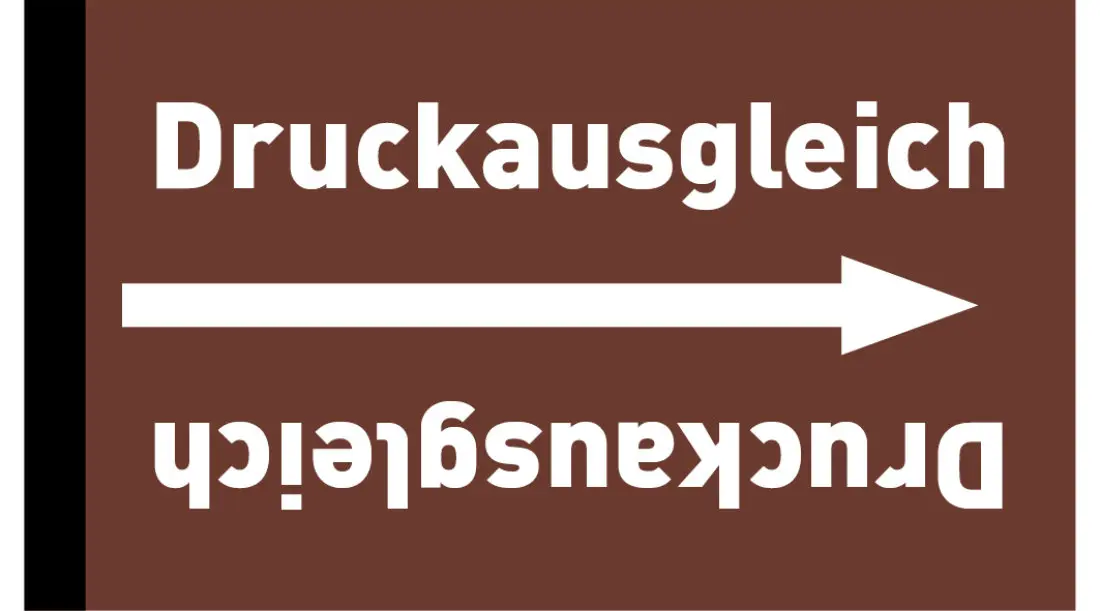 Kennzeichnungsband Druckausgleich braun/weiß ab Ø 50 mm 33 m/Rolle Kennzeichnungsband Druckausgleich braun/weiß ab Ø 50 mm 33 m/Rolle