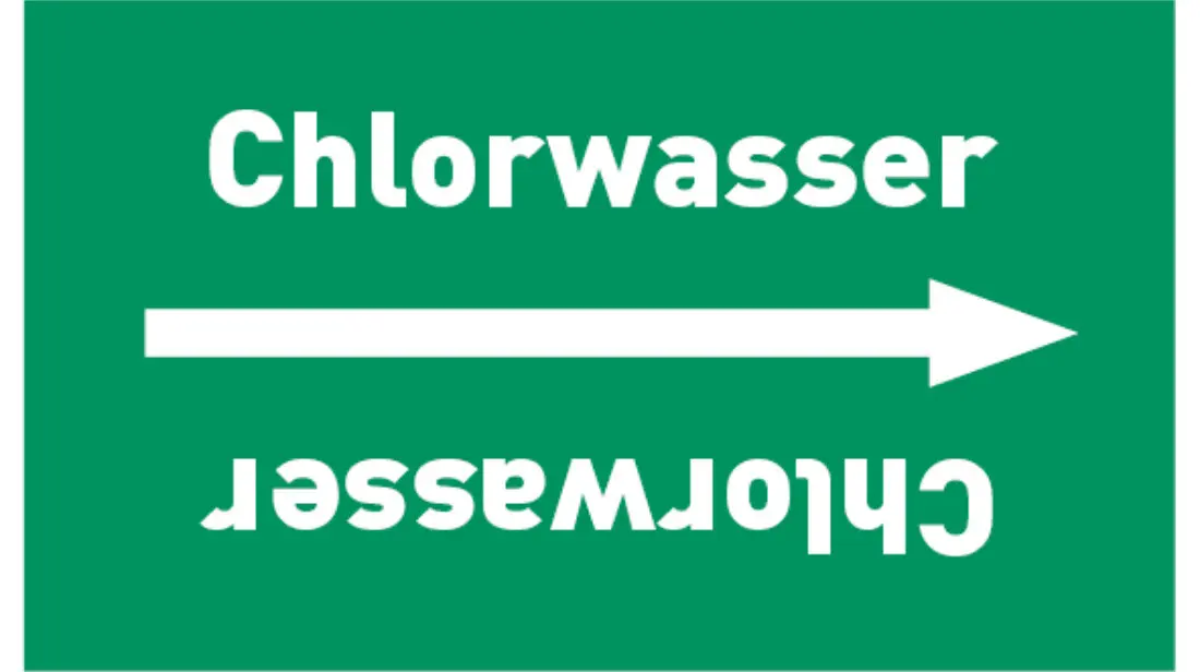 Kennzeichnungsband Chlorwasser grün/weiß bis Ø 50 mm 33 m/Rolle Kennzeichnungsband Chlorwasser grün/weiß bis Ø 50 mm 33 m/Rolle