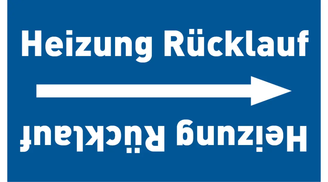 Kennzeichnungsband Heizung Rücklauf blau/weiß, ab Ø 50 mm 33 m/Rolle Kennzeichnungsband Heizung Rücklauf blau/weiß, ab Ø 50 mm 33 m/Rolle