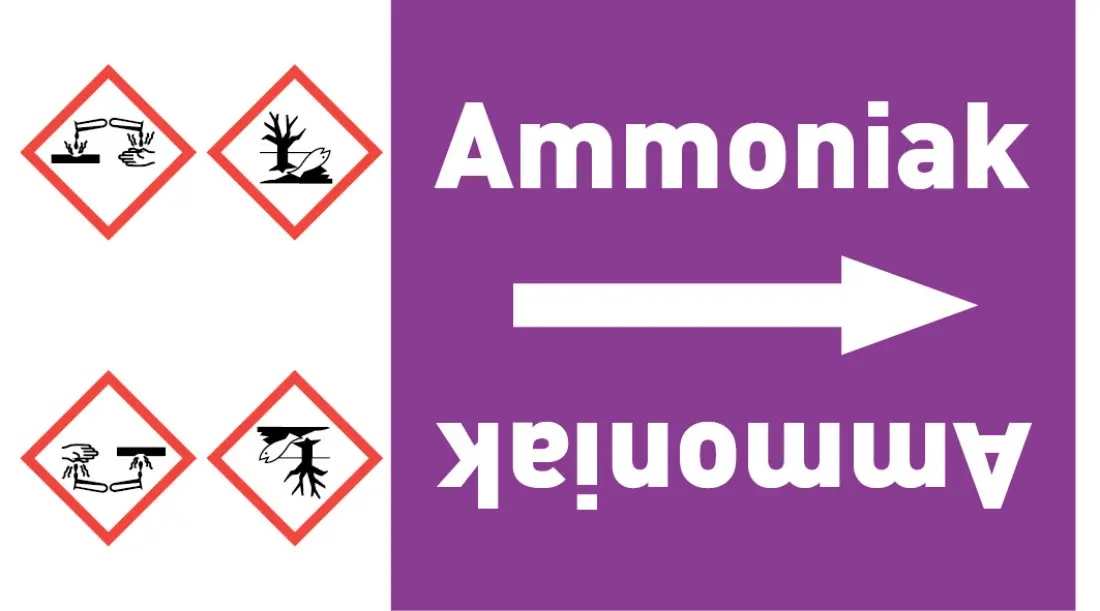 Kennzeichnungsband Ammoniak violett/weiß ab Ø 50 mm 33 m/Rolle Kennzeichnungsband Ammoniak violett/weiß ab Ø 50 mm 33 m/Rolle