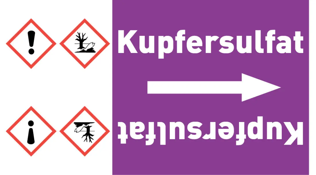 Kennzeichnungsband Kupfersulfat violett/weiß ab Ø 50 mm 33 m/Rolle Kennzeichnungsband Kupfersulfat violett/weiß ab Ø 50 mm 33 m/Rolle
