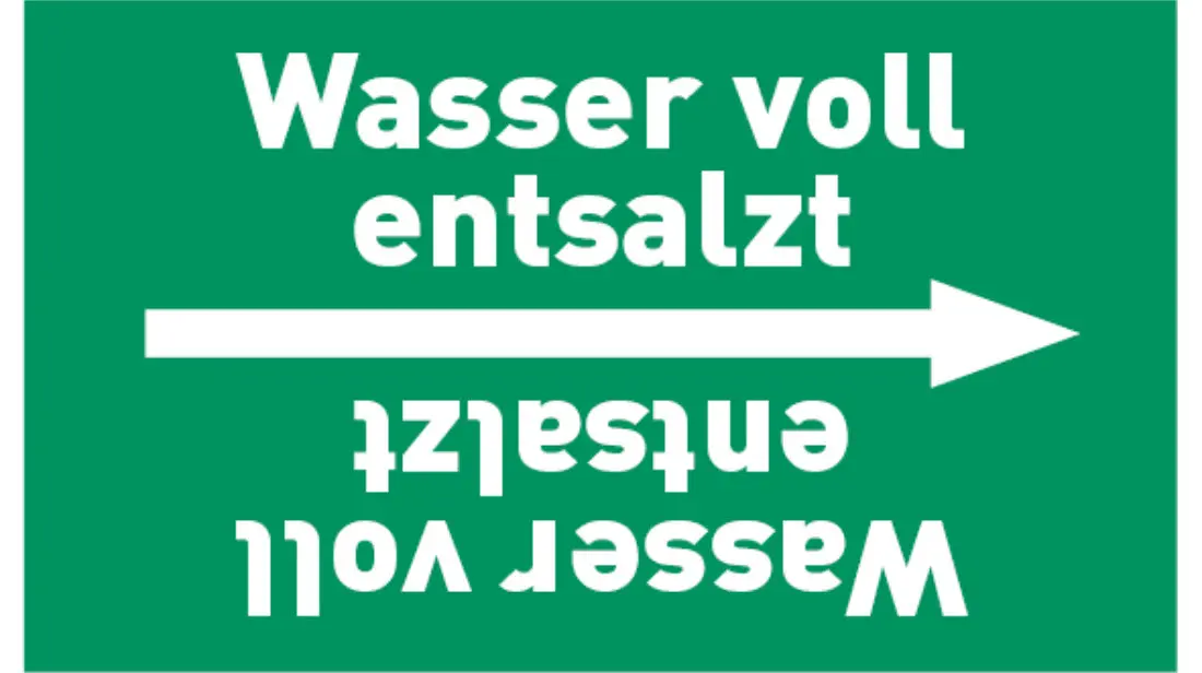 Kennzeichnungsband Wasser voll entsalzt grün/weiß bis Ø 50 mm 33 m/Rolle Kennzeichnungsband Wasser voll entsalzt grün/weiß bis Ø 50 mm 33 m/Rolle
