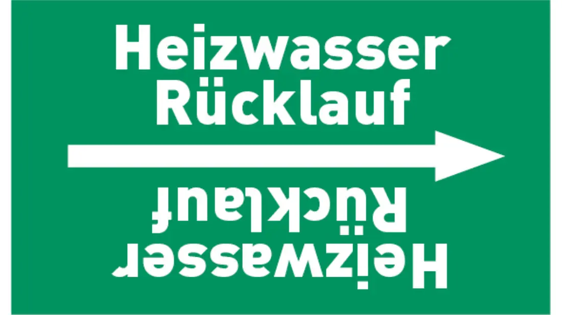 Kennzeichnungsband Heizwasser Rücklauf grün/weiß bis Ø 50 mm 33 m/Rolle Kennzeichnungsband Heizwasser Rücklauf grün/weiß bis Ø 50 mm 33 m/Rolle