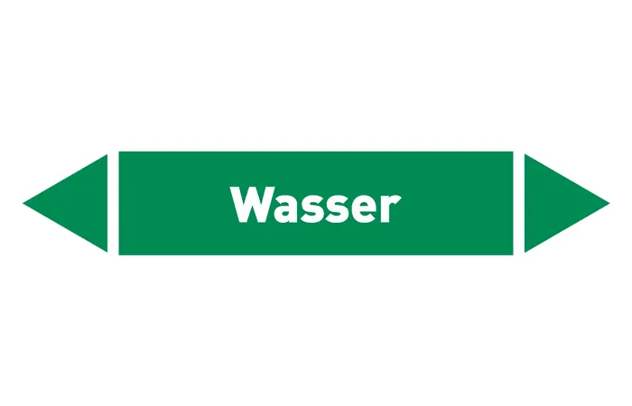 Pfeil Wasser grün/weiß 125x25 mm Pfeil Wasser grün/weiß 125x25 mm