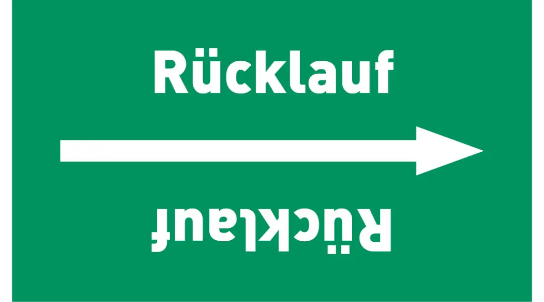 Kennzeichnungsband Rücklauf grün/weiß ab Ø 50 mm 33 m/Rolle Kennzeichnungsband Rücklauf grün/weiß ab Ø 50 mm 33 m/Rolle